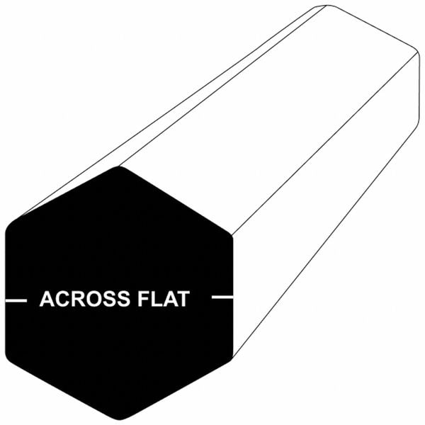 0.5625" Carbon Steel Hex Bar 12L14 Cold Finish