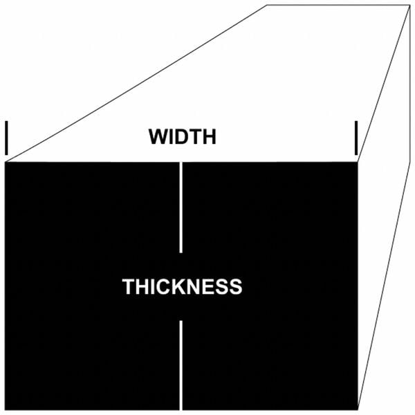 Tool Steel Rectangle Bar, 36" L, 5/16" W