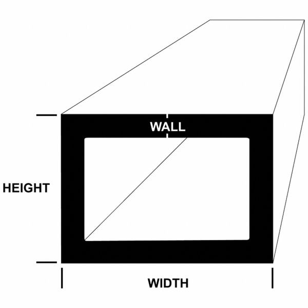 SS Rectangle Tube 304, 5 ft