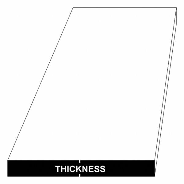Aluminum Plate 6061, 12 in Overall L