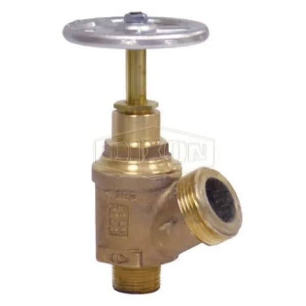 Sprinkler Hose Valve with Aluminum Hand wheel, 1 x 1-1/2 in Nominal, MNPT x MNST NH End Style, 175