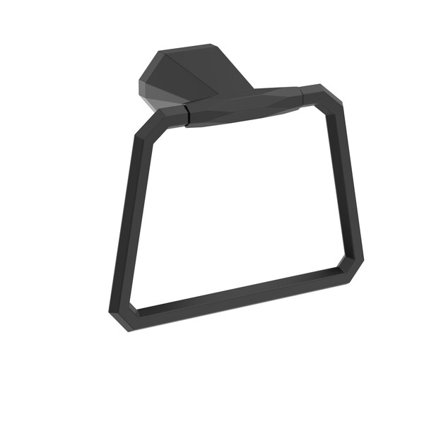 St. Vincent Matte Black Contemporary 5-9/16 in 141 mm Length Towel Ring