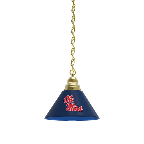 Ole' Miss Pendant Light, Brass Fixture