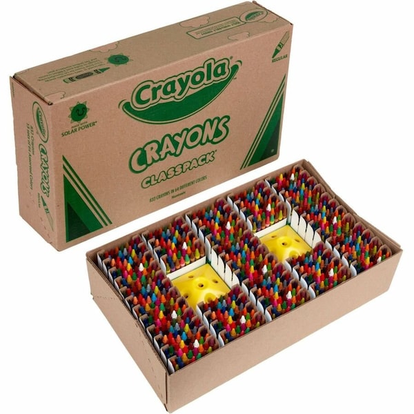 Classpack Regular Crayons, Assorted, 13 Caddies, PK832