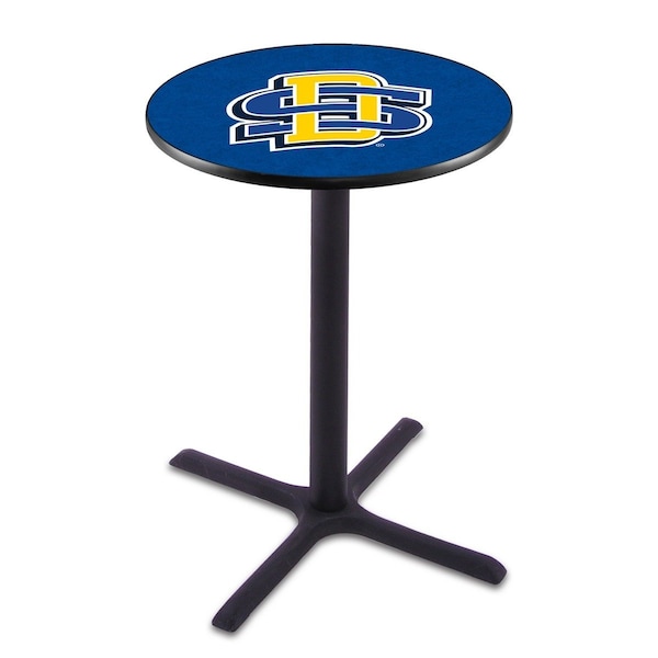 42" Blk Wrinkle South Dakota State Pub Table, 36" dia. Top