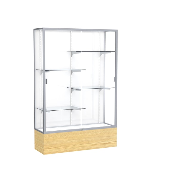 Floor Display Case 48x72x16, White, Satin