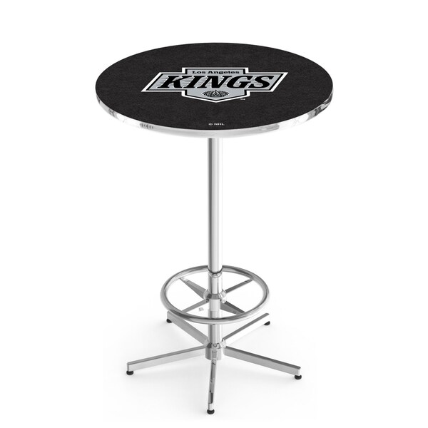 42" Chrome Los Angeles Kings Pub Table, 36" dia. Top