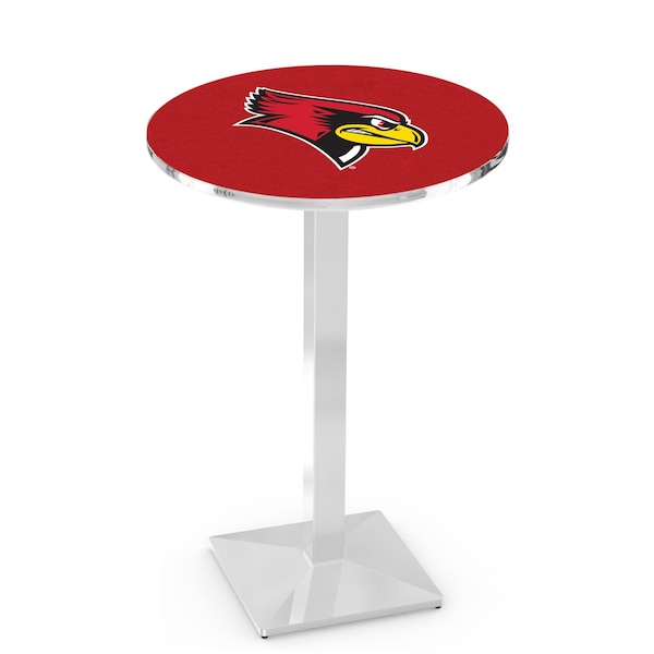 42" Chrome Illinois State Pub Table, 36" dia. Top