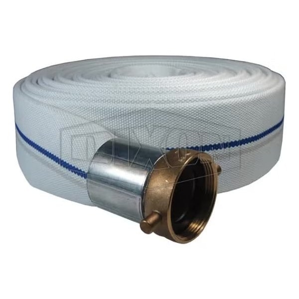 Single Jacket Mill Hose, 2-1/2 in, NPSH, 50 ft L, 50 psi, Synthetic, Domestic