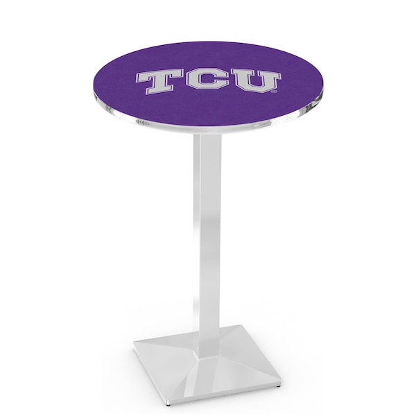 42" Chrome TCU Pub Table, 36" dia. Top