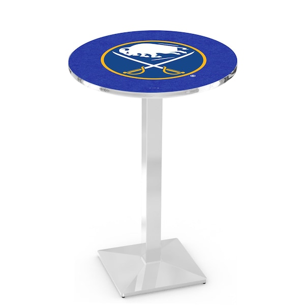 42" Chrome Buffalo Sabres Pub Table, 36" dia. Top