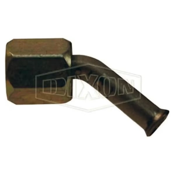 45Deg Hose Elbow, 3/4-16 x 1/2 in, 37Deg Female SAE/JIC x Weld