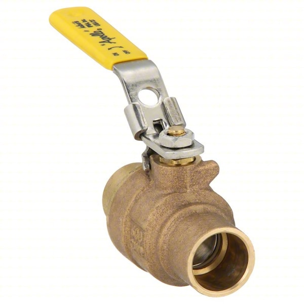3/4" Sweat Bronze Ball Valve 2-Way