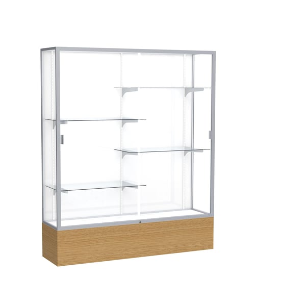 Floor Display Case 60x72x16, White, Satin