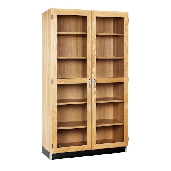 Shelving Storage Cabinet, 84 in H, 24 in W, (2) Fixed, (4) Adjustable Shelves