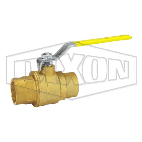 Ball Valve, 1-1/4 in Nominal, Solder End Style, Brass Body, Full Port, PTFE Seat/Seal/Thrust Washer