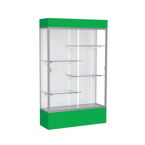 Lighted Floor Display Case 48x80x16, White