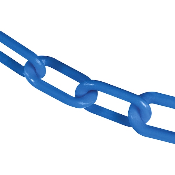 3" x 100' Sky Blue Plastic Safety Chain