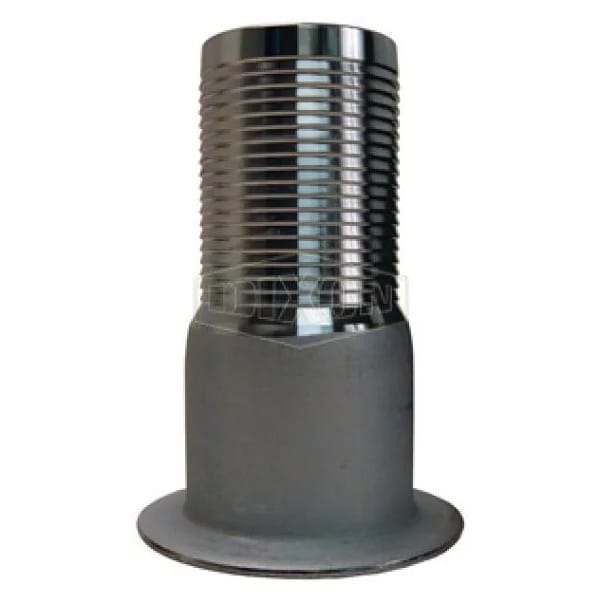 King Turned Back Hose Nipple, 2 in Nominal, Carbon Steel, Plated, Domestic