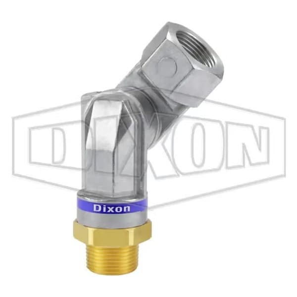 Multi-Plane Hose Swivel, 3/4 in Nominal, MNPT x FNPT, Aluminum, Domestic