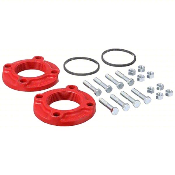 FlangeKits, CastIron, FNPT, 3/4in, PK2