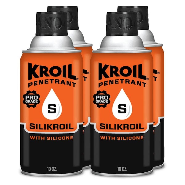 10 Oz. Penetrant with Silicone Aerosol (aka SiliKroil), Multipurpose, Rust Loosening, 4PK