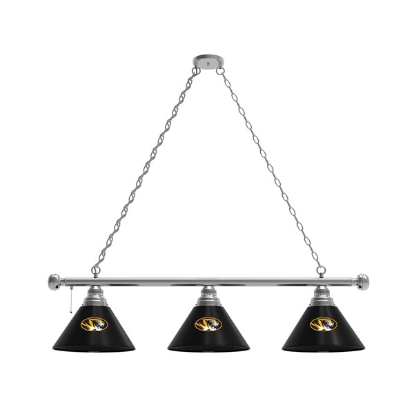 Missouri 3 Shade Billiard Light, Chrome Fixture