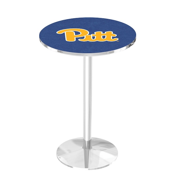 42" Chrome Pitt Pub Table, 36" dia. Top