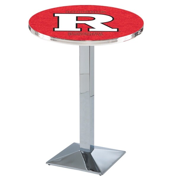 42" Chrome Rutgers Pub Table, 36" dia. Top