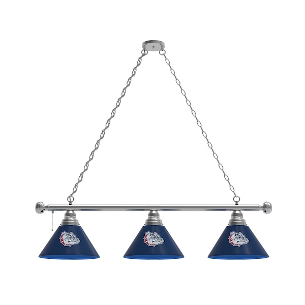 Gonzaga 3 Shade Billiard Light, Chrome Fixture