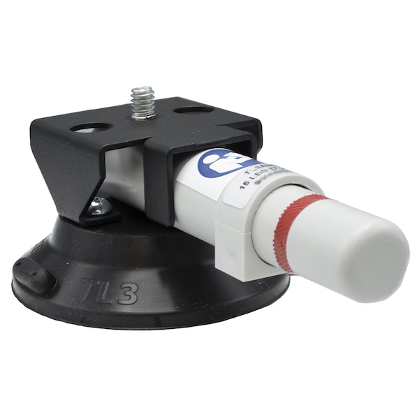 Suction Cup Mount, 3 In Dia, 1/4-20x3/8