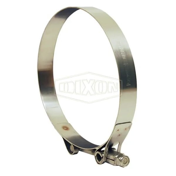 Heavy Duty T-Bolt Clamp, 9.766 to 10.062 in Nominal, 0.04 in Thick, 300 SS, Domestic