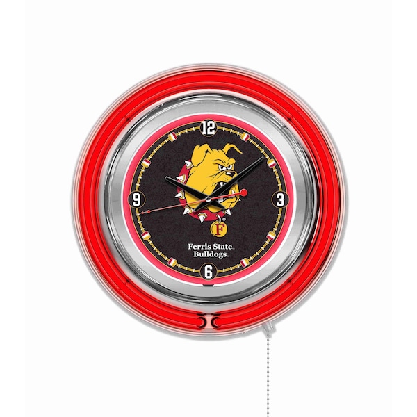 Ferris State University Double Neon 15" Clock