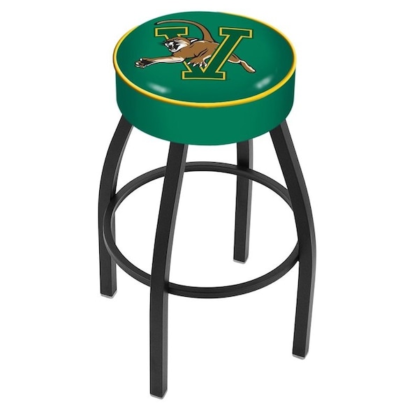 25" 4" Vermont Cushion Seat, Blk Wrinkle Base Swivel Bar Stool