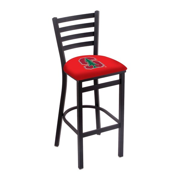 25" Blk Wrinkle Stanford Stationary Counter Stool, Ladder Back