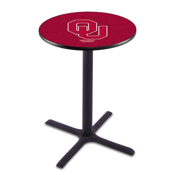 42" Blk Wrinkle Oklahoma Pub Table, 36" dia. Top