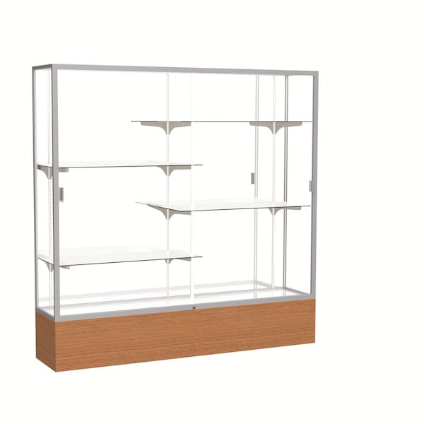 Floor Display Case 72x72x16, Mirror, Satin