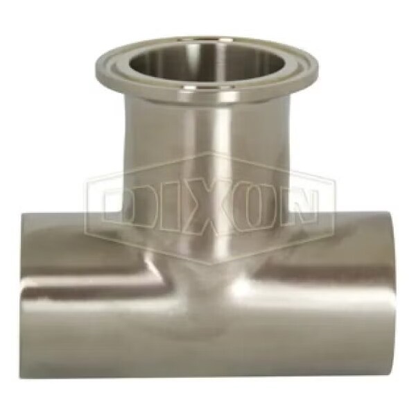 Branch Tee, 1-1/2 in, Clamp x Weld, 304 SS, Domestic