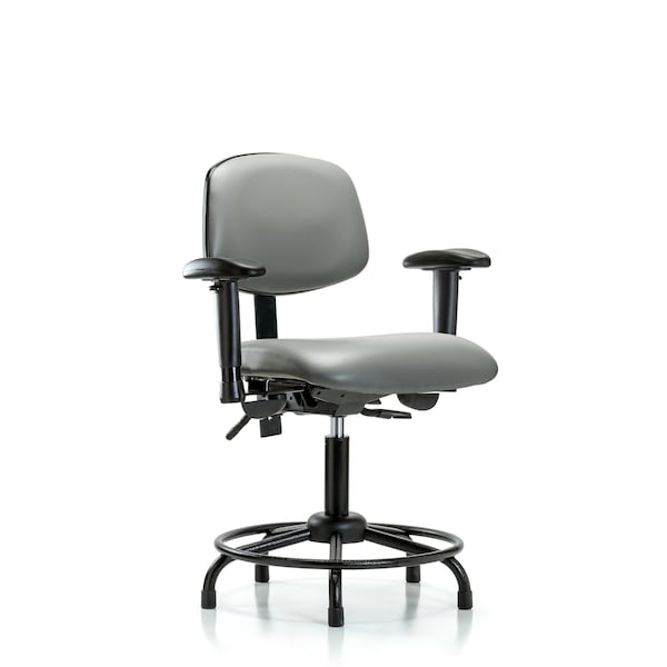 Vinyl Chair, Vinyl, Adjustable Arms