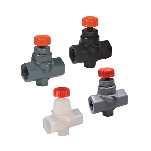 CPVC Needle Valves/FPM O-Ring, PTFE Seat