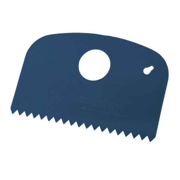 Detectable Scraper - Small Flexi Serrated Edge Blue