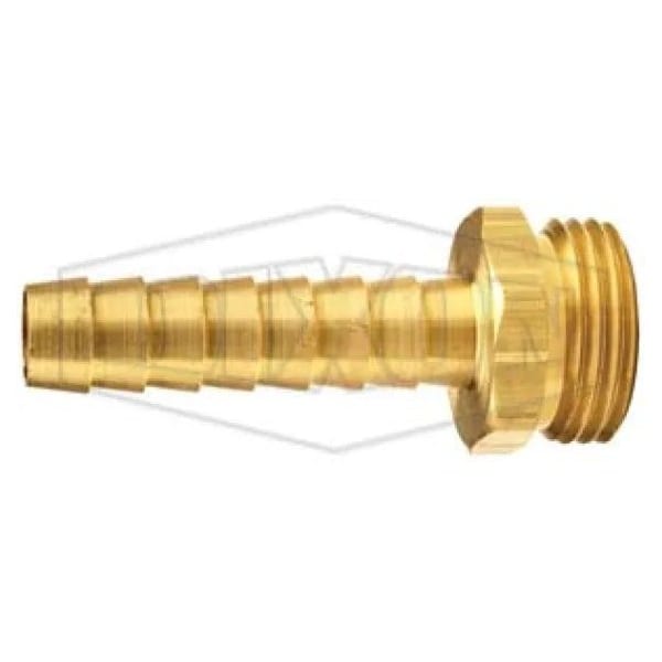 Long Shank Garden Hose Thread Male Coupling, Male Garden Hose Thread x Hose End Style, Brass, Domest