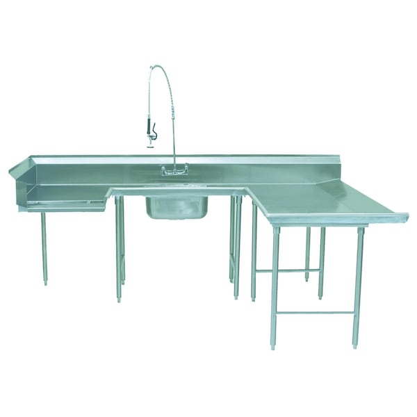 Dishtable soiled u-shaped