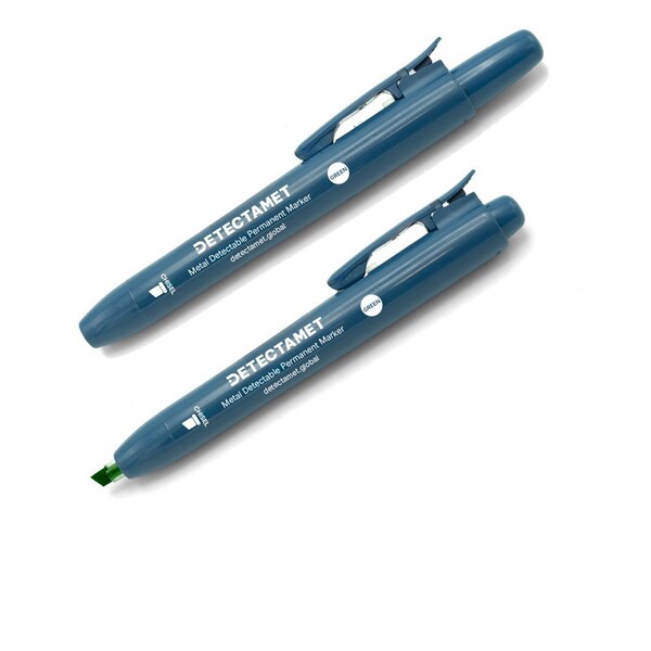 Metal Detectable Permanent Marker, Green Color Family, 10 PK