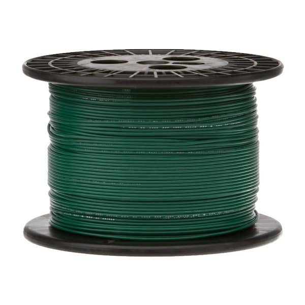 16 AWG Gauge UL1061 Stranded Hook Up Wire, 300V, 0080 Diameter, Green, 250 ft Length