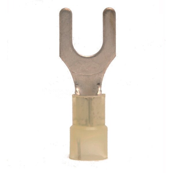 Ring Terminal, 1/4 in Stud Size, 10 AWG, 600 V, Nylon Insulated, 500 PK