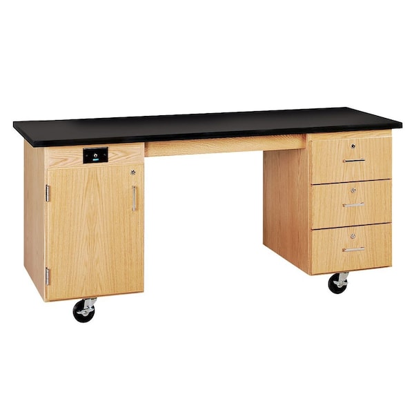 Lab, ADA, Mobile, ChemGuard Top, Oak