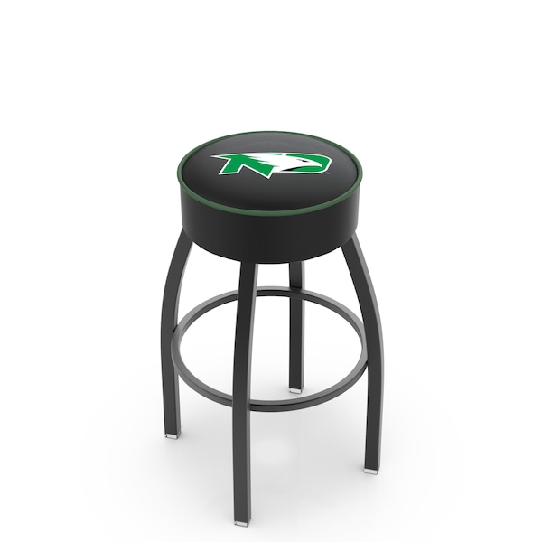 25" 4" North Dakota Cushion Seat, Blk Wrinkle Base Swivel Bar Stool