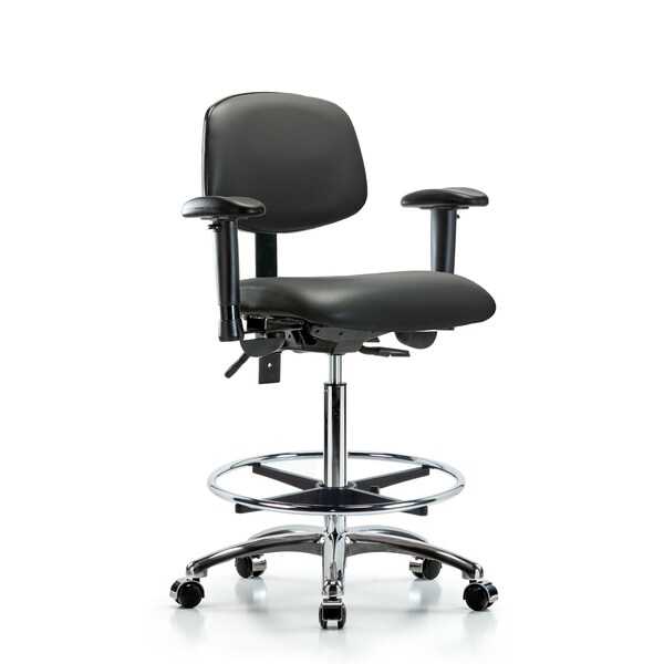 Vinyl Chair, Vinyl, Adjustable Arms