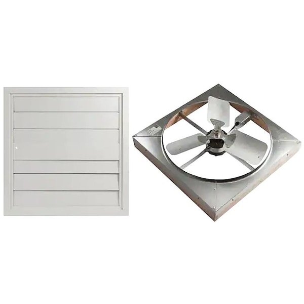 Master Flow WHFS24M Whole House Fan, 4500 cfm, Aluminum